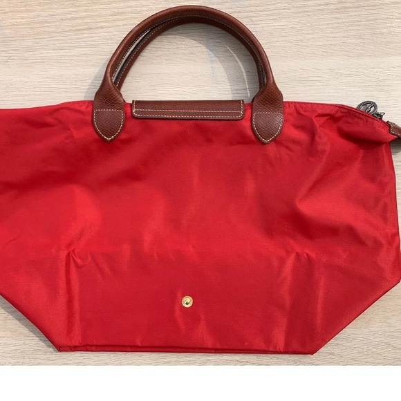 Longchamp Les Pliages Red Nylon Sac Pliant M - Picture 3 of 12